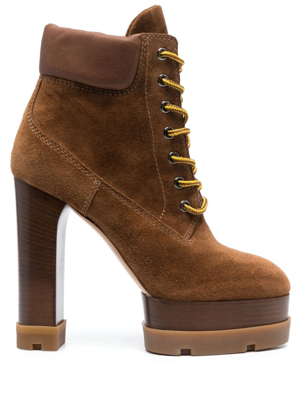 Casadei Nancy Alpi 120mm Leather Boots In Brown