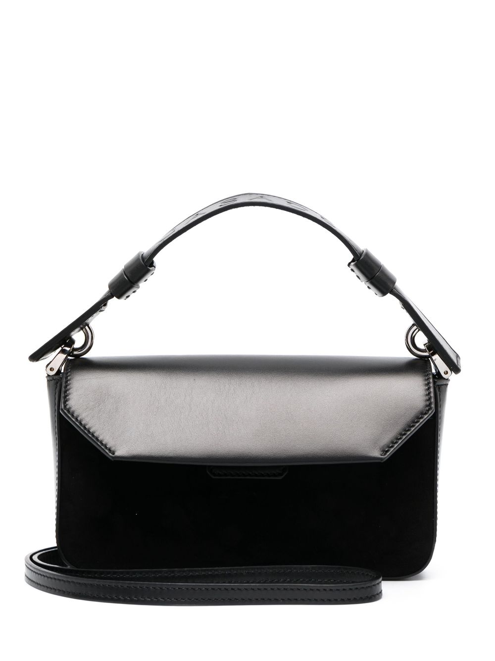 Casadei C-chain Leather Shoulder Bag In Black