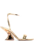 Casadei Elodie 75mm metallic-finish sandals - Gold