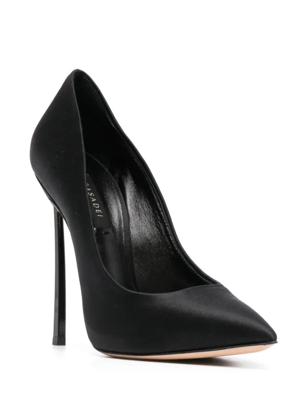 Casadei Blade Twenties 120mm Satin Pumps Black FARFETCH