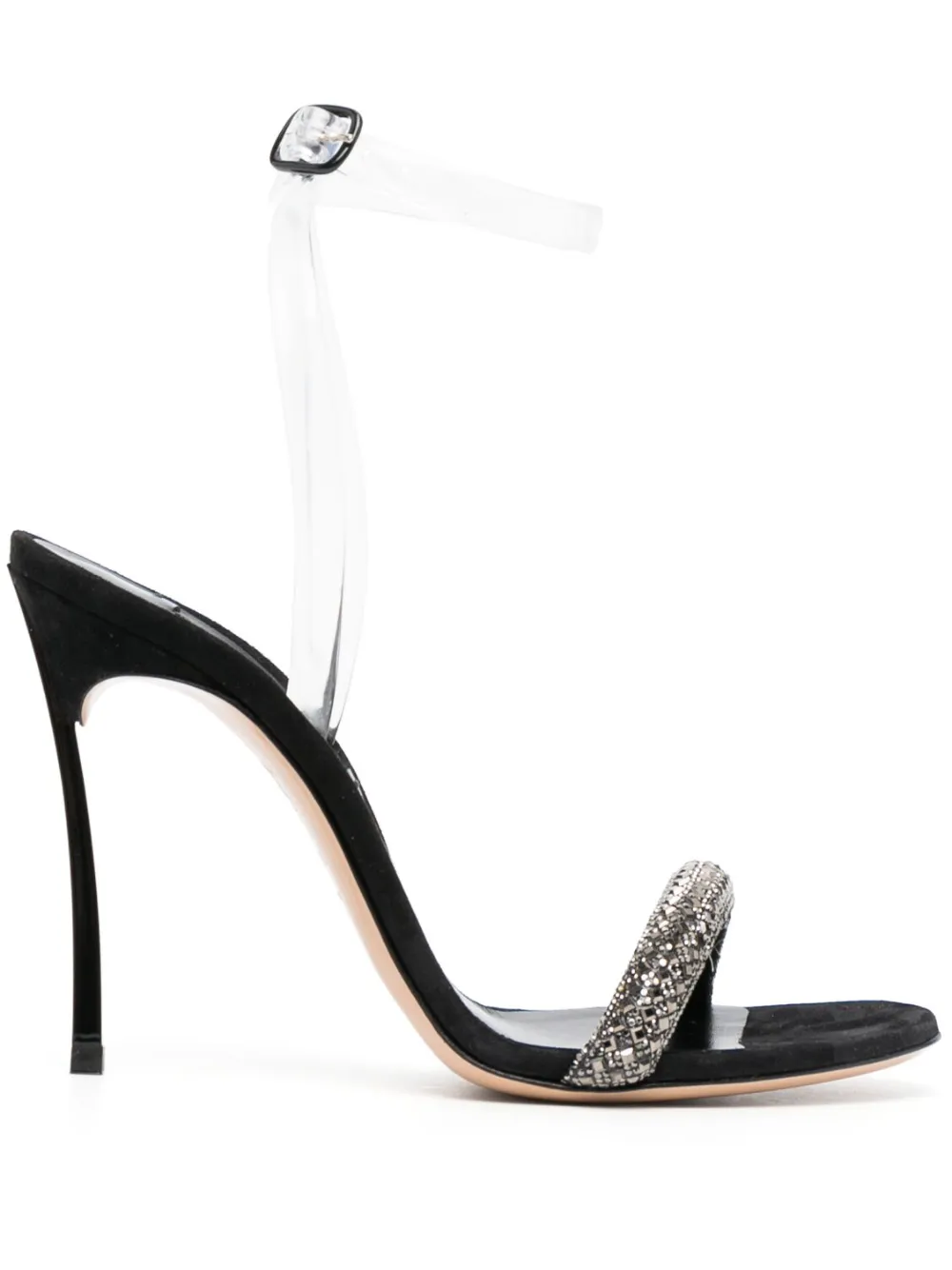 Casadei Stratosphere 110mm crystal-embellished sandals | Black | Image 1