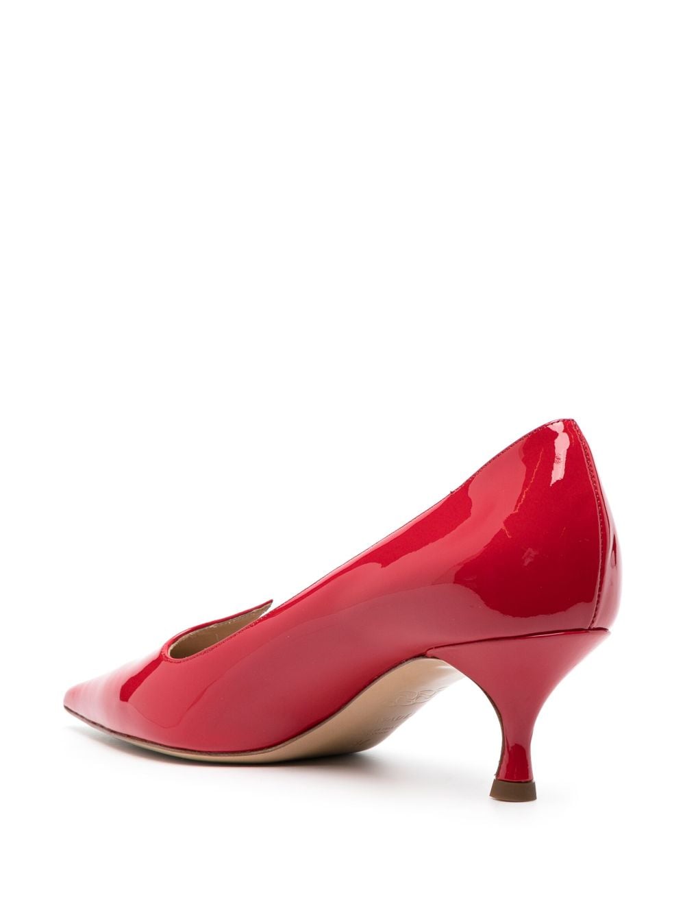 Shop Casadei Blaze 57mm Patent-leather Pumps In Red