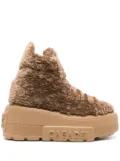Casadei Nexus fleece-texture sneakers - Neutrals