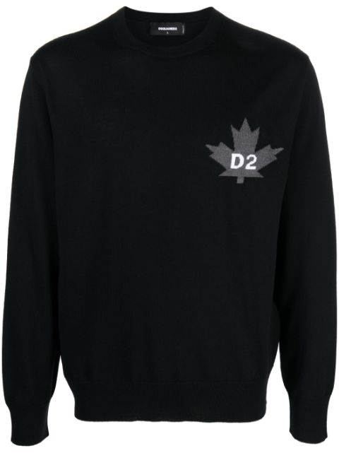 DSQUARED2 intarsia-knit logo sweatshirt Men