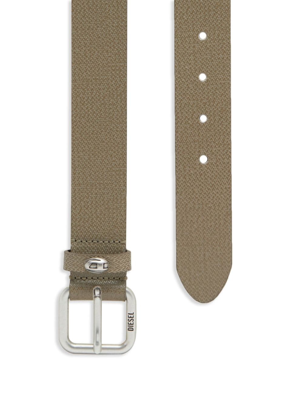 Diesel B-Touchture leather belt - Bruin