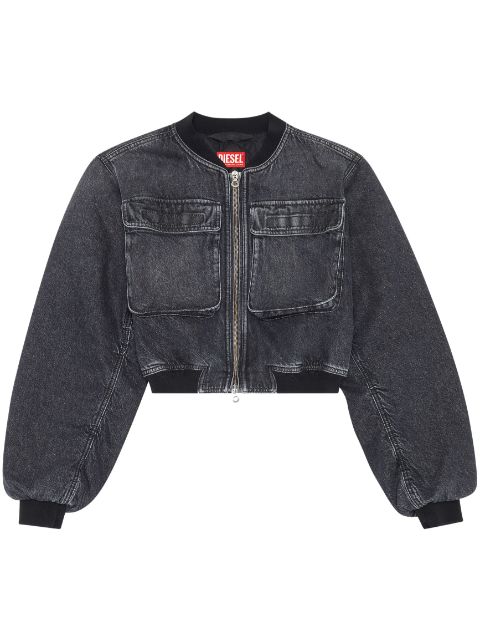 Diesel De-Khlo-S cropped denim bomber jacket Women