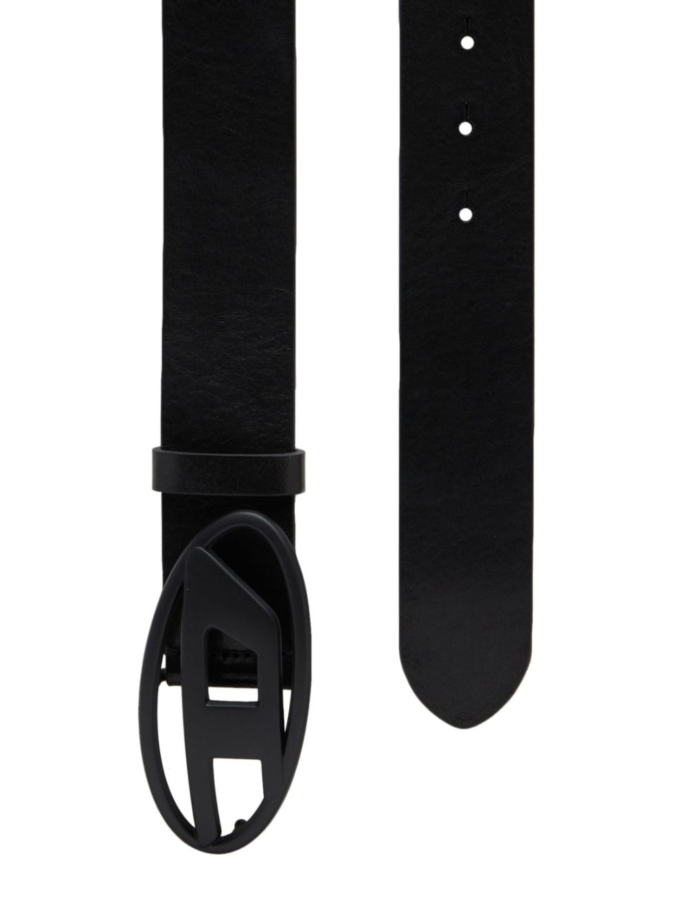 Diesel B-1dr leather belt - Zwart