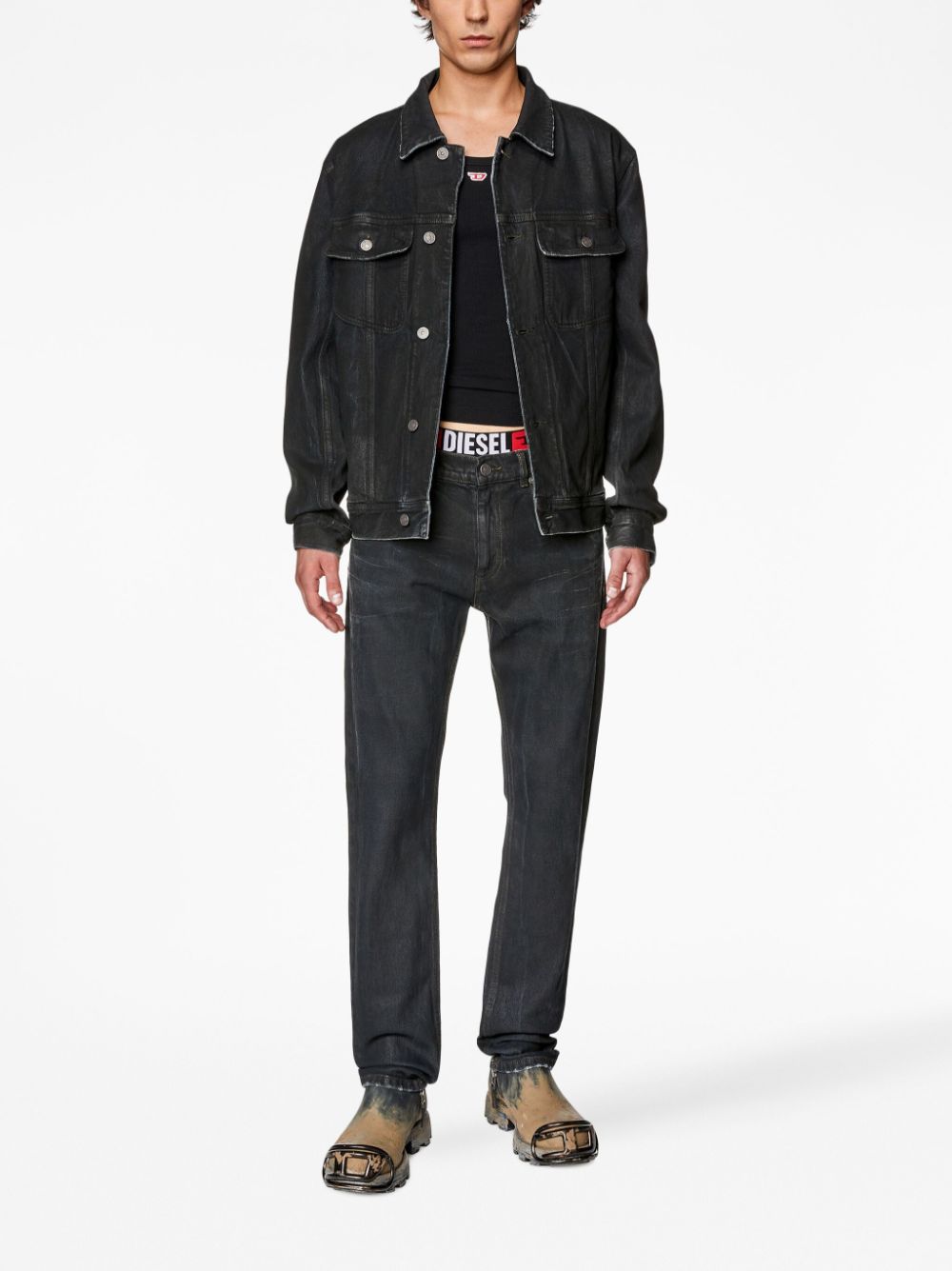 Diesel D-Strukt straight jeans - Zwart