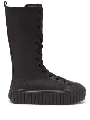Diesel lace up Platform Leather Boots Farfetch