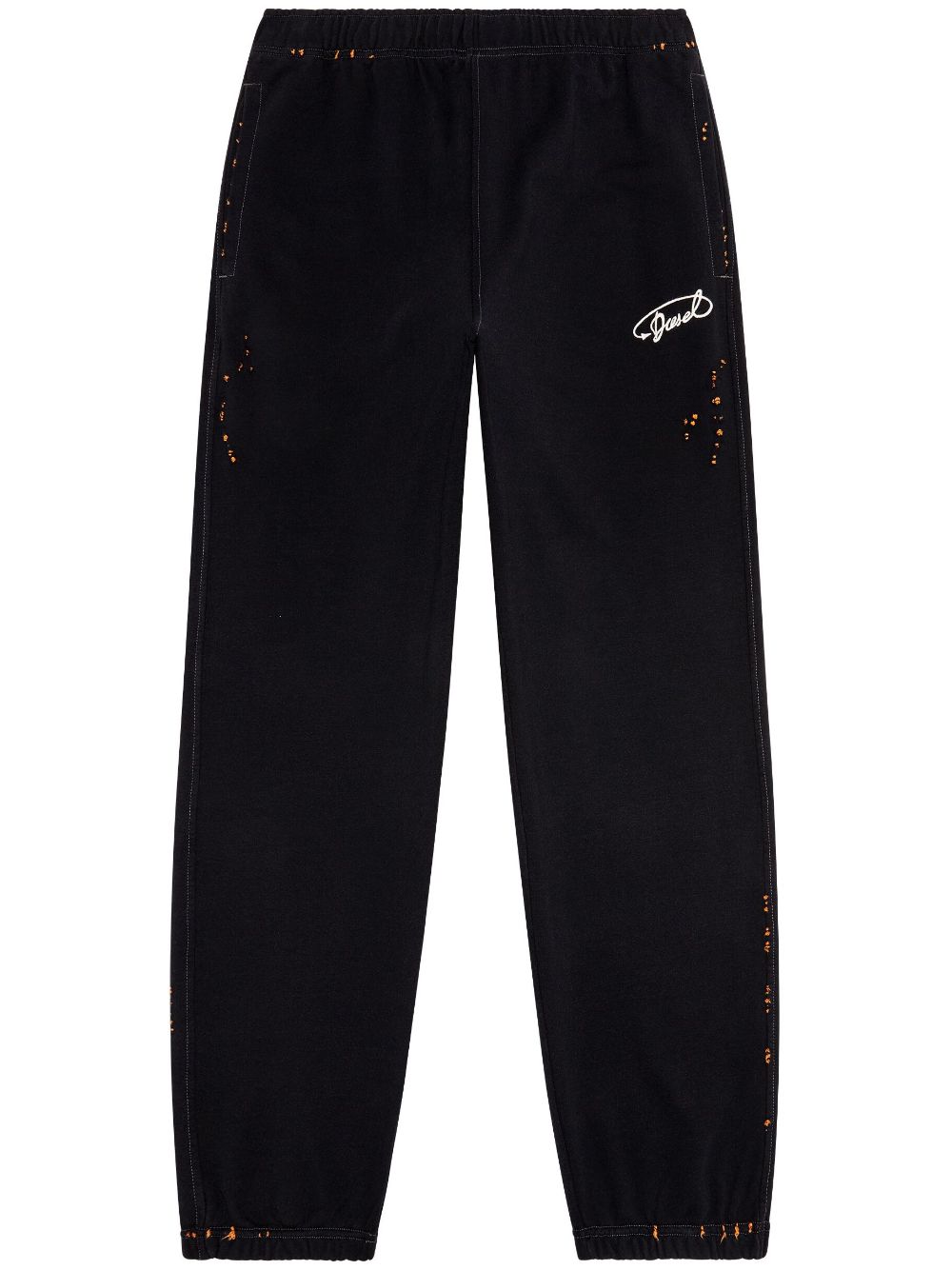 Diesel P-marky-pock Cotton Track Pants In Black