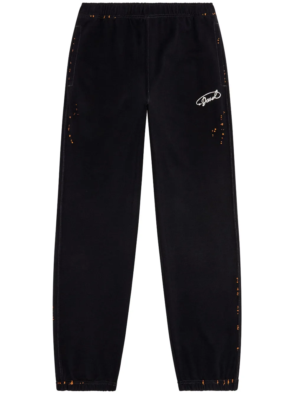 Diesel P-marky-pock Cotton Track Pants In Black