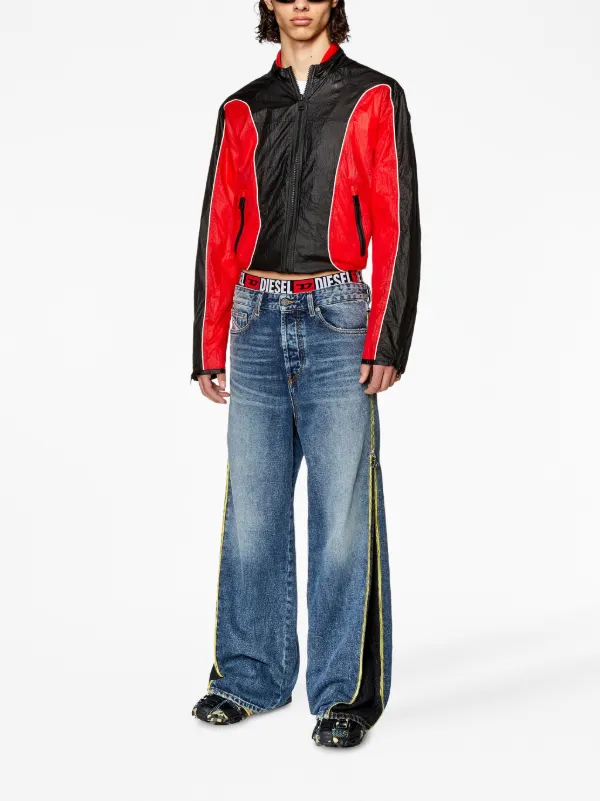 Diesel J-Blinkid-A colour-block Bomber Jacket | Black | FARFETCH