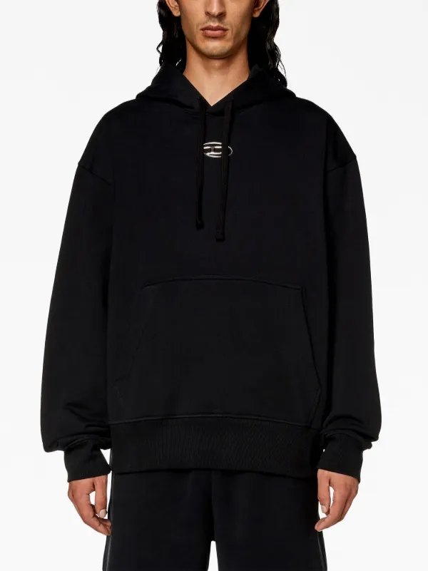 【DIESEL】s-macs-hood-od*要在庫確認* Diesel S-Macs-Od Cotton Hoodie | Black | FARFETCH