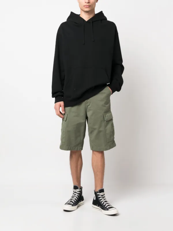 W43 wjk paint cargo shorts カーキ L メンズ Carhartt WIP logo-patch Cargo Shorts | Green | FARFETCH