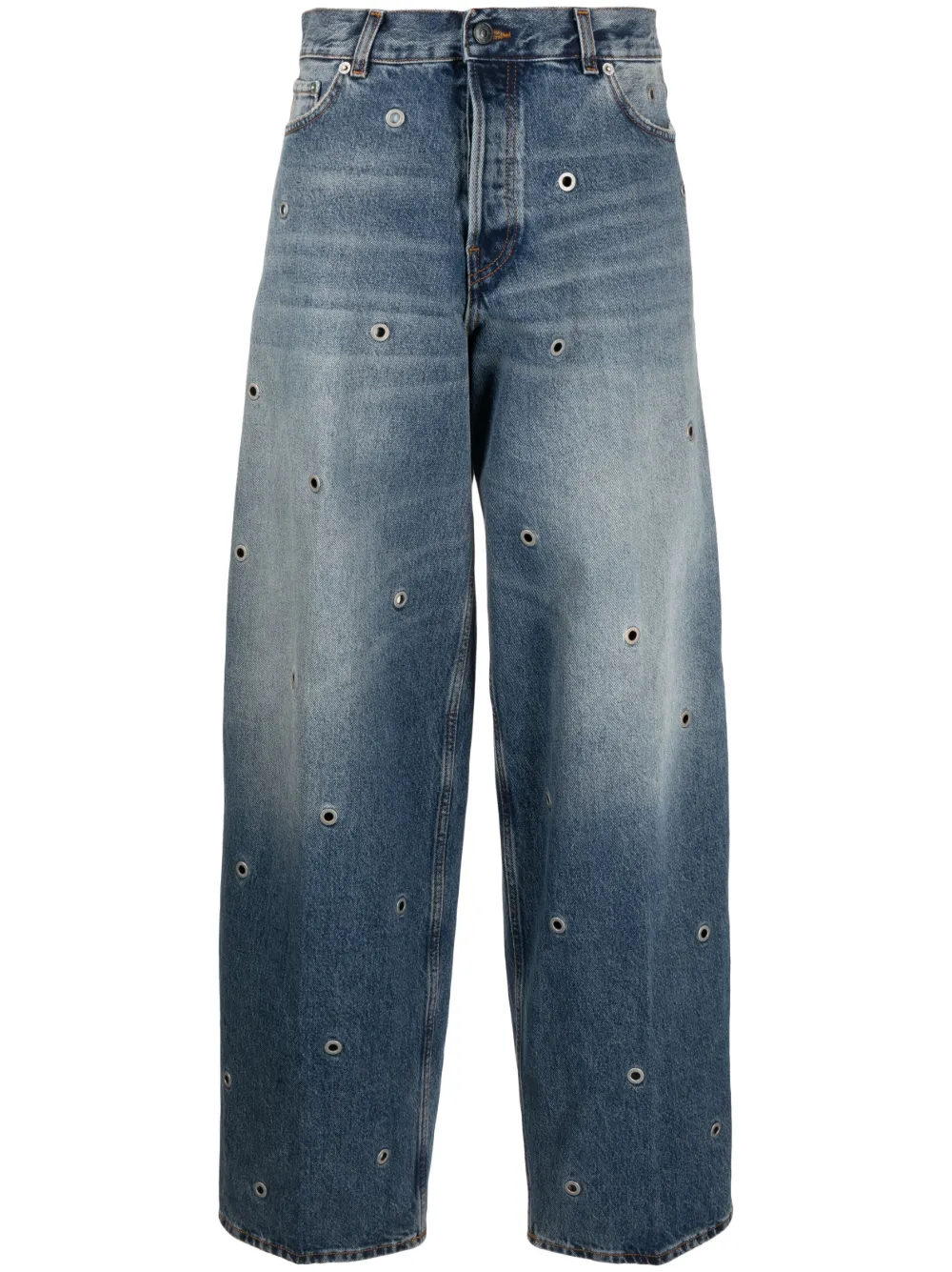 Haikure High-waisted Straight Leg Jeans In Blue