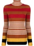Marni striped virgin wool jumper - Red