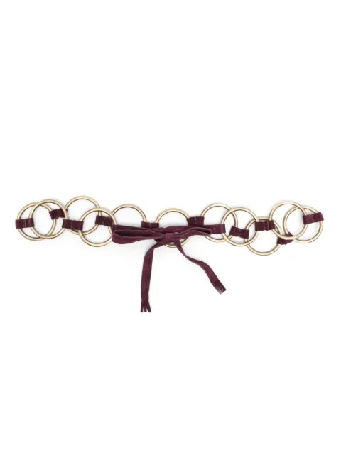 PAULA metal-rings tie-fastening belt