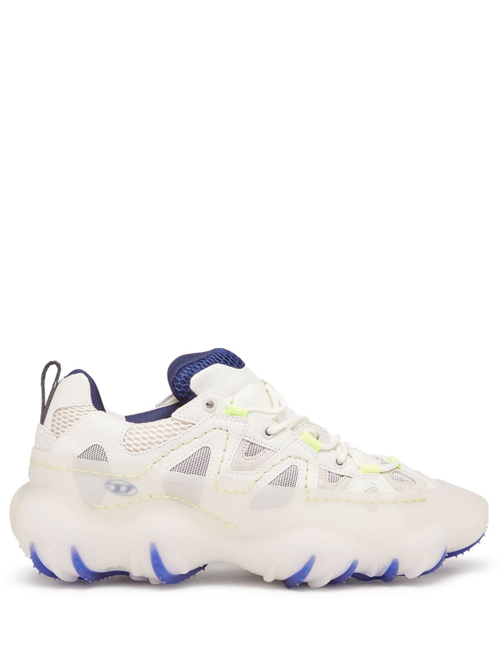 Diesel Low-top Sneakers With Rubber Overlay In White