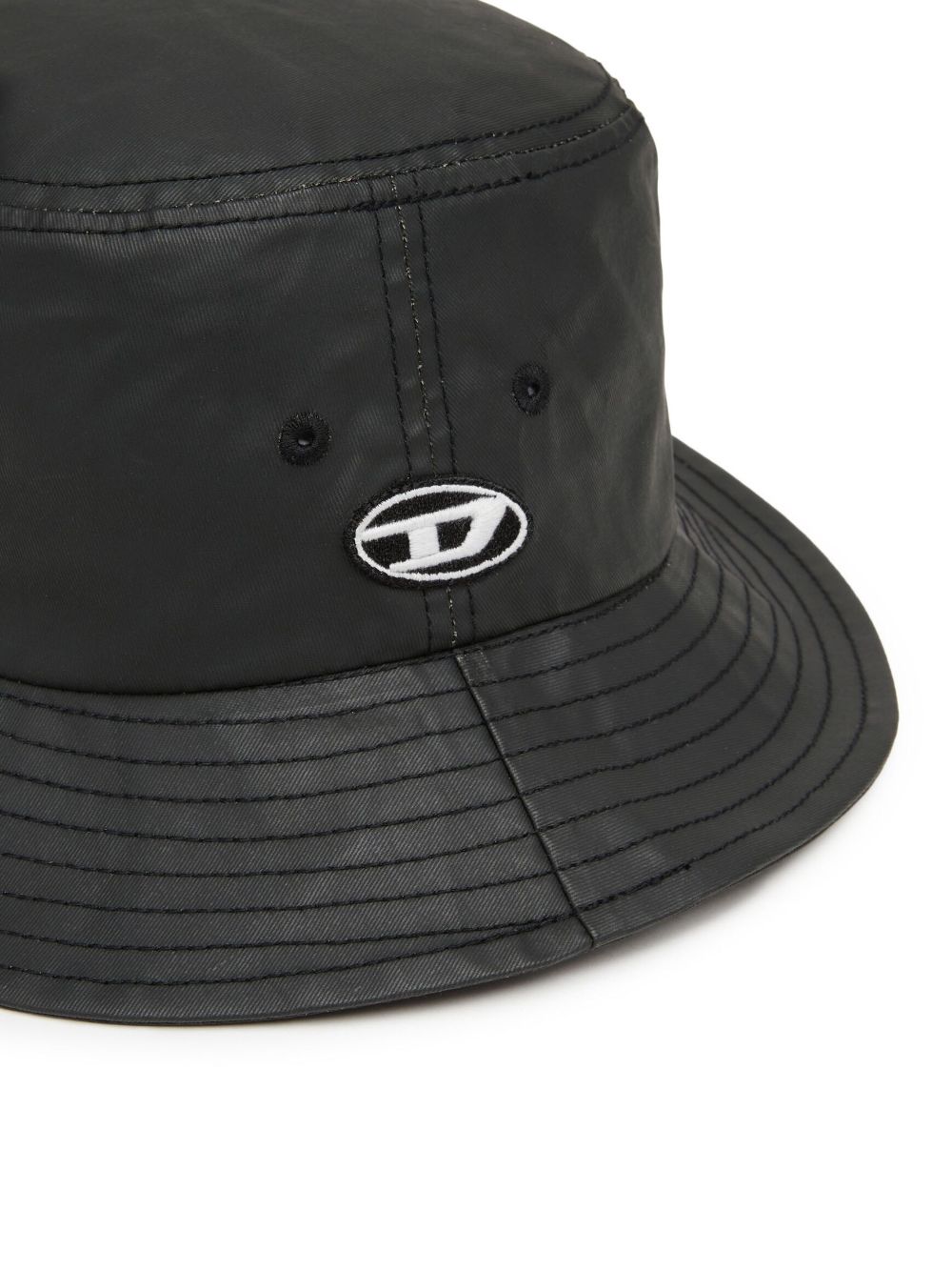 Diesel C-Fish cotton bucket hat - Zwart