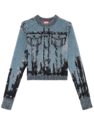 Feng Chen Wang グラデーション カーディガン | ブルー | FARFETCH JP