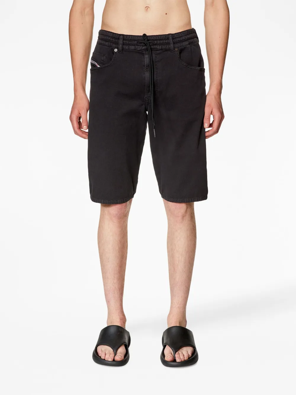 Diesel Mens 2 Slimfit Stretchdenim Shorts In Black ModeSens