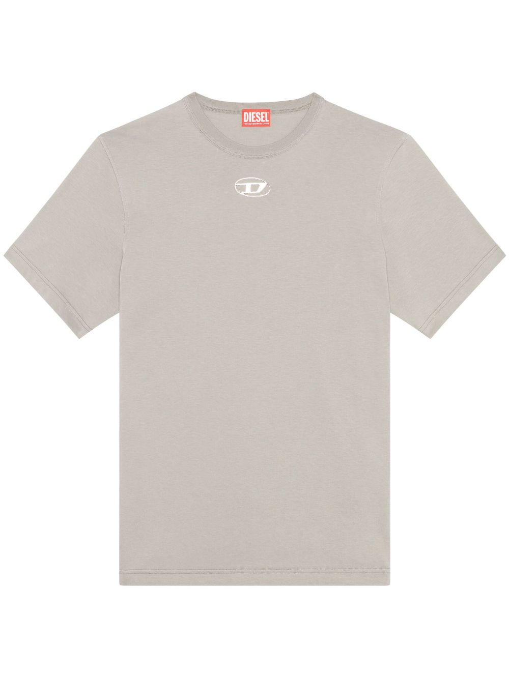 Diesel T-shirt With Injection Moulded Logo In Grey