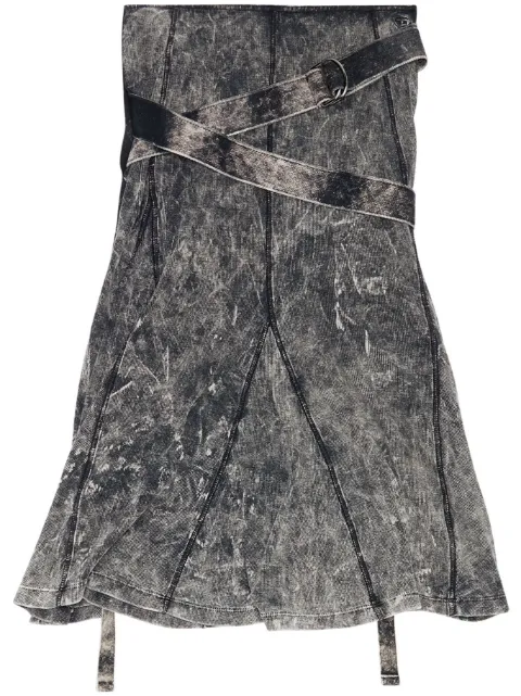 Diesel O-Venus double-belt pleated skirt