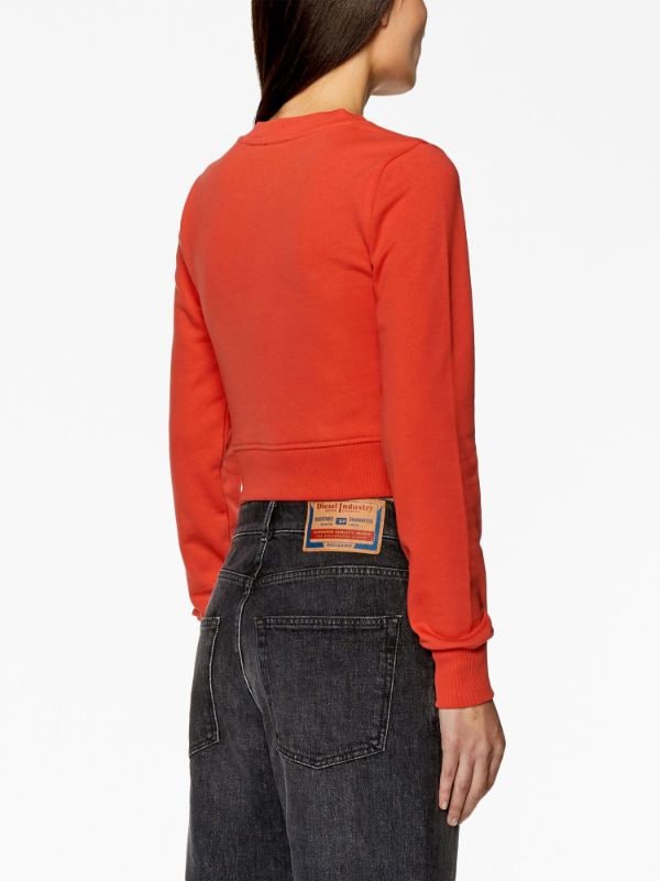 Orange cheap cropped sweatshirt