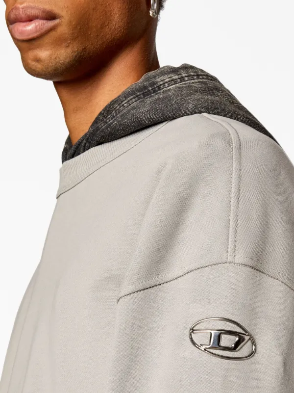 Diesel S-Macsis-Od Cotton Sweatshirt | Grey | FARFETCH RO