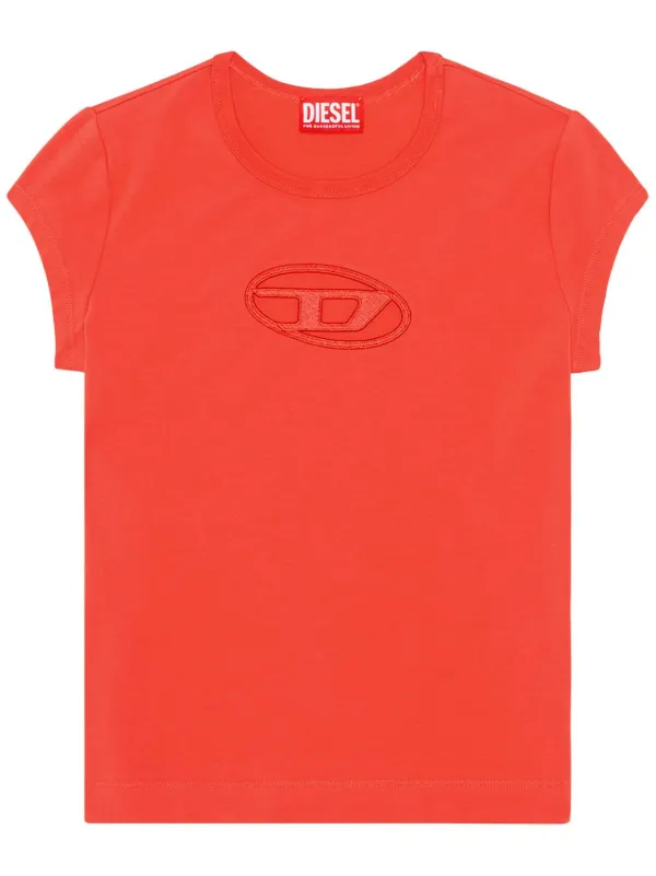 Diesel orange t store shirt