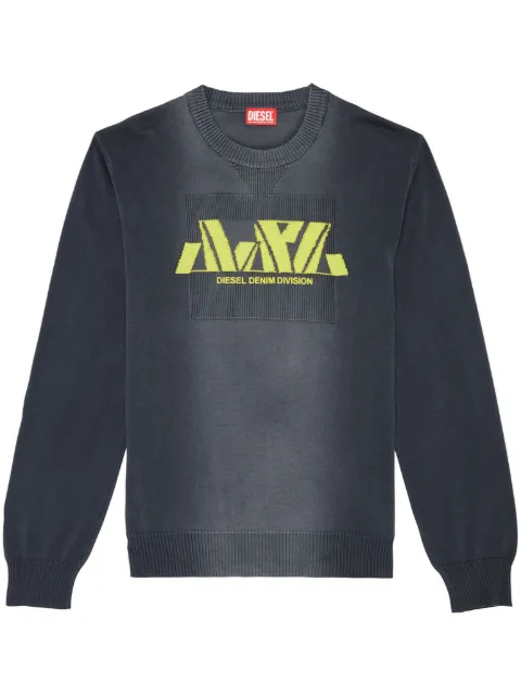 Diesel suéter K-Samos con logo en intarsia