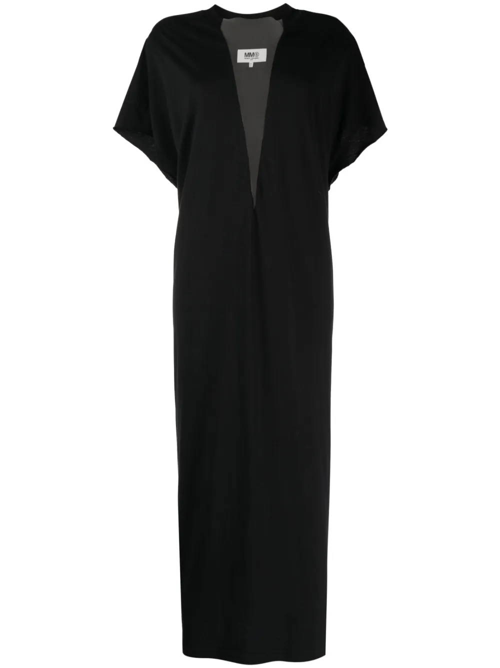 MM6 MAISON MARGIELA V-NECK COTTON MAXI DRESS