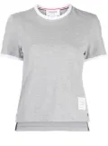 Thom Browne RWB-stripe logo-patch T-shirt - Grey