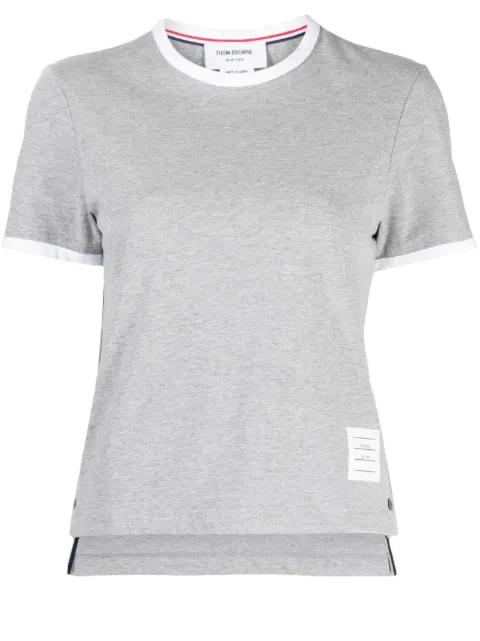 Thom Browne RWB-stripe logo-patch T-shirt