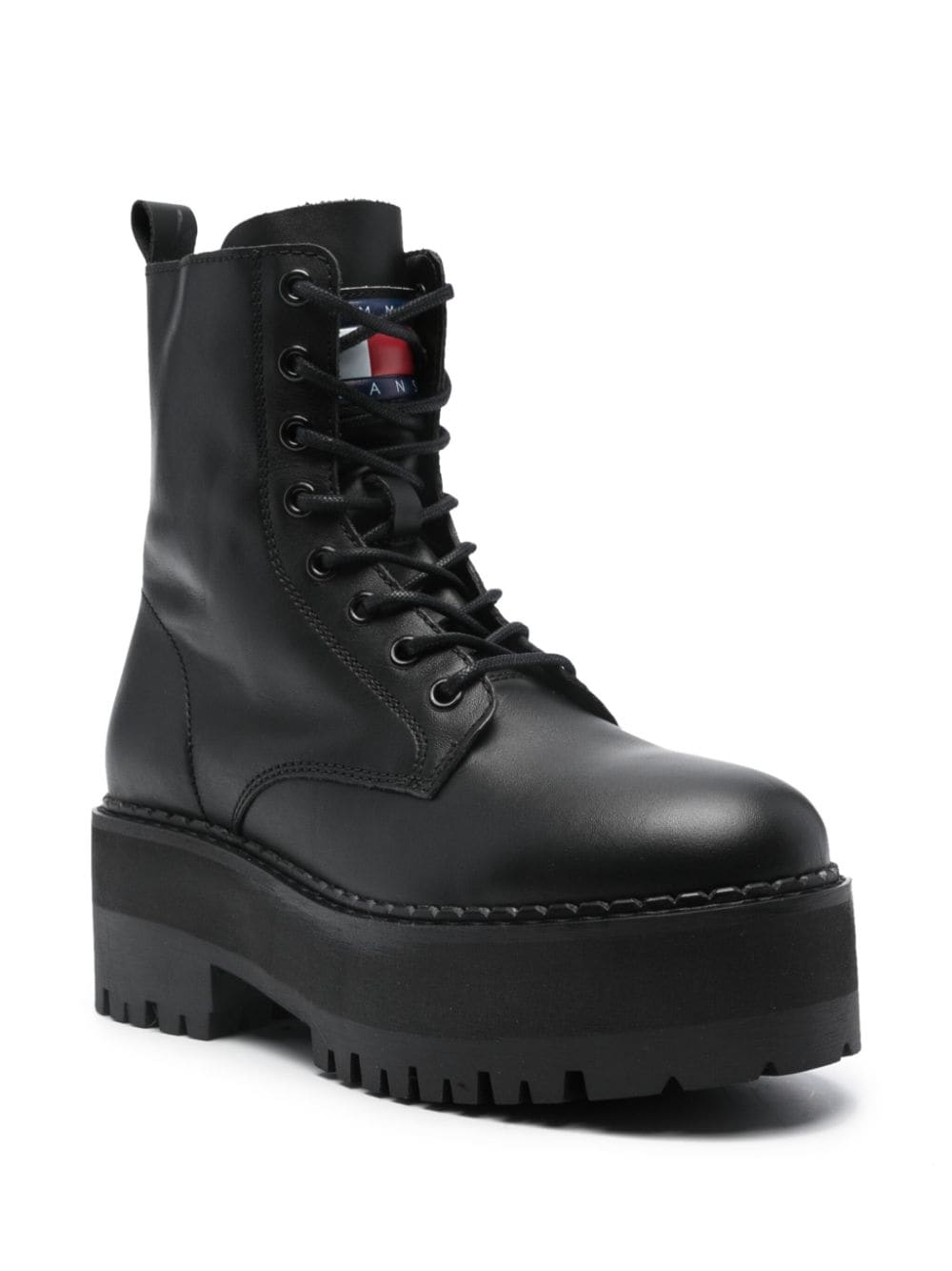 Image 2 of Tommy Jeans 60mm zip-up leather ankle boots