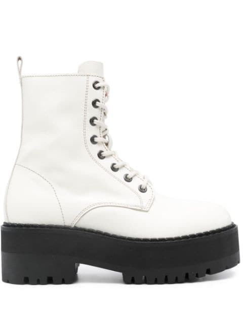 Tommy Jeans 60mm zip-up leather ankle boots