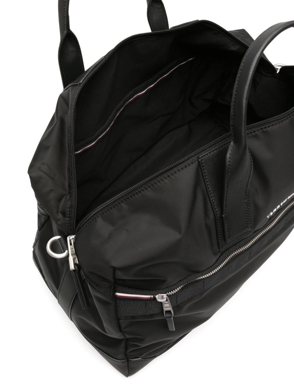 Shop Tommy Hilfiger Elevated Logo-lettering Luggage Bag In Black