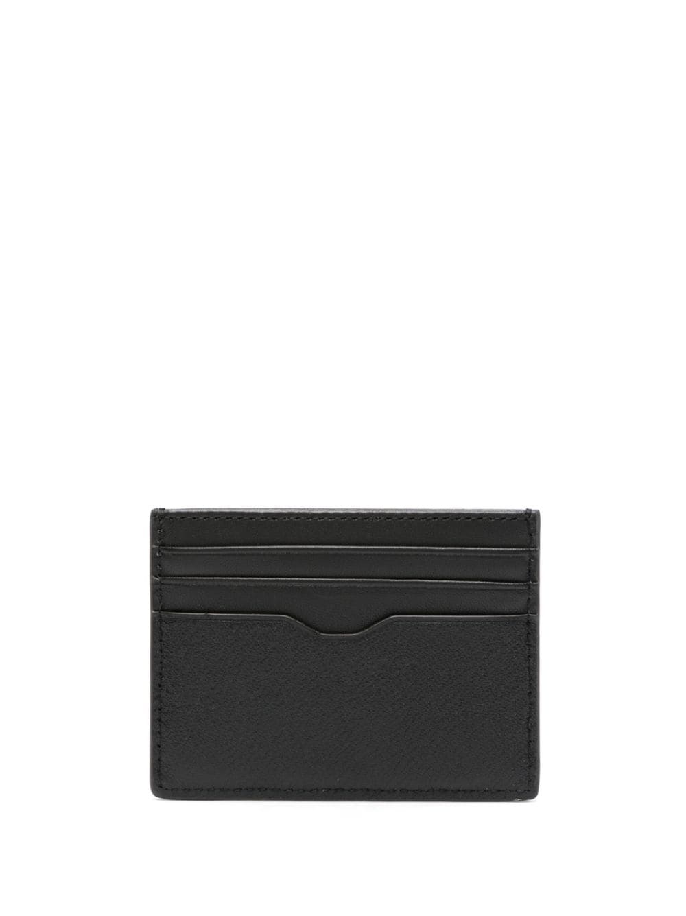Shop Tommy Hilfiger Logo-stamp Leather Cardholder In Black