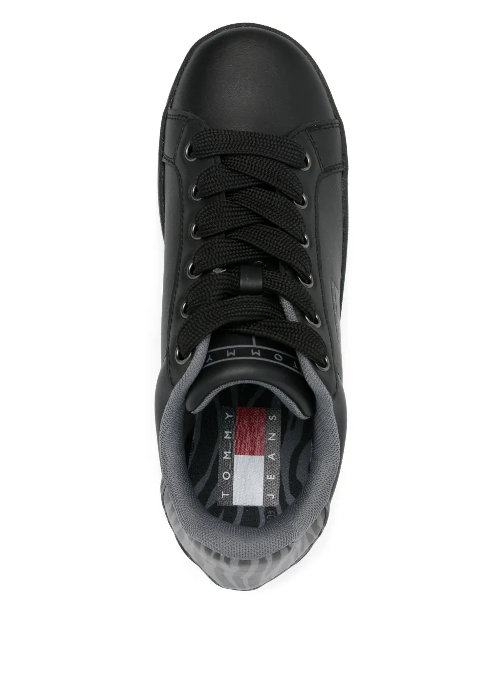 Tommy Jeans flag-print sneakers Black