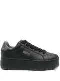 Tommy Jeans flag-print sneakers - Black