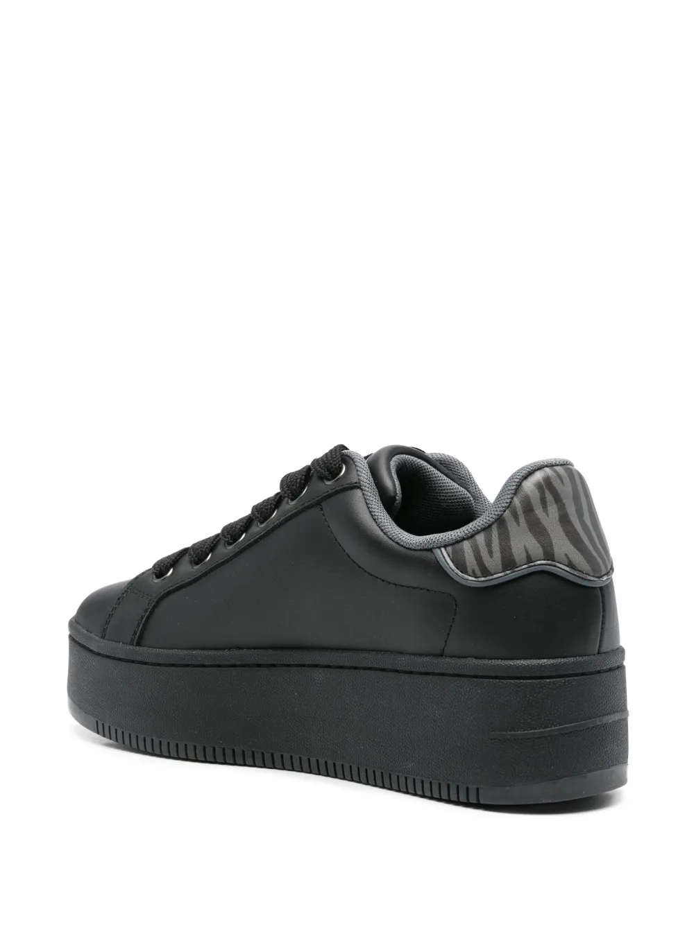 Tommy Jeans flag-print sneakers Black
