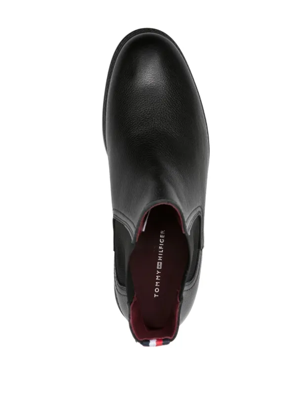 Tommy Hilfiger モノグラム レザーアンクルブーツ - Farfetch