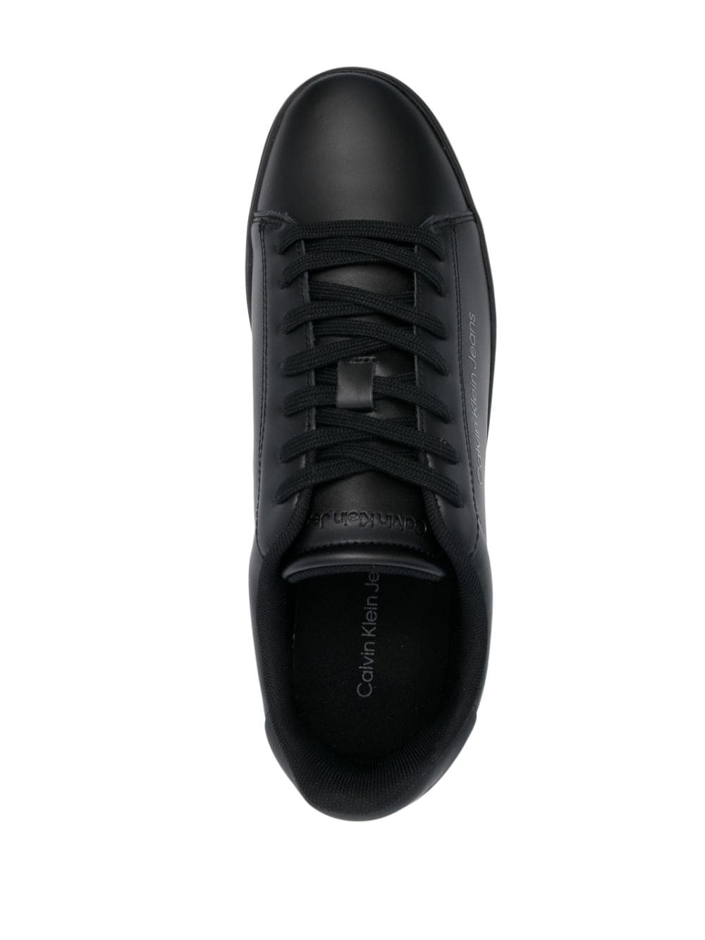 Shop Calvin Klein Jeans Est.1978 Low-top Leather Sneakers In Black