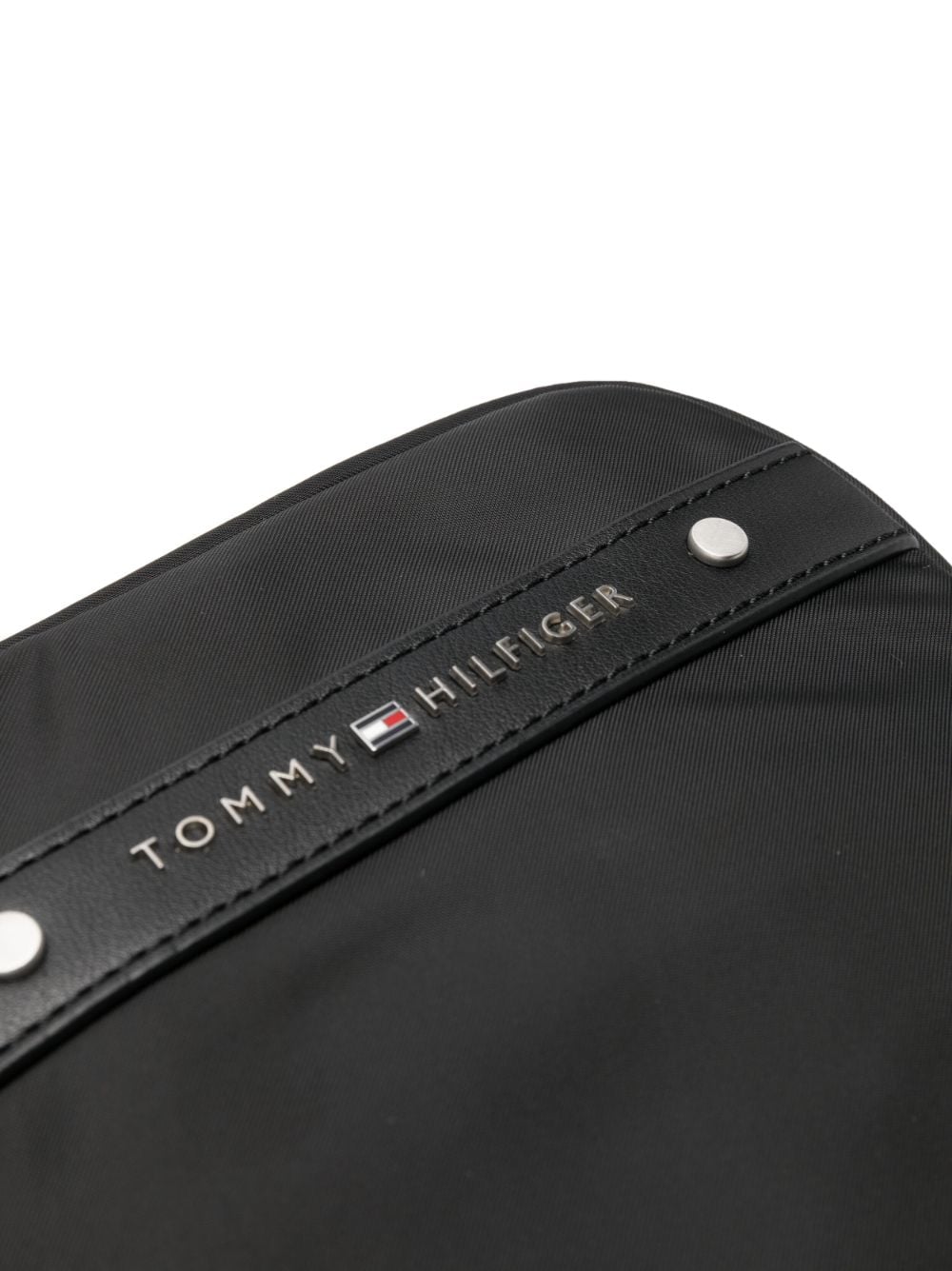 Shop Tommy Hilfiger Central Repreve Mini Messenger Bag In Black
