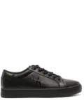 Calvin Klein Jeans logo-embossed leather sneakers - Black