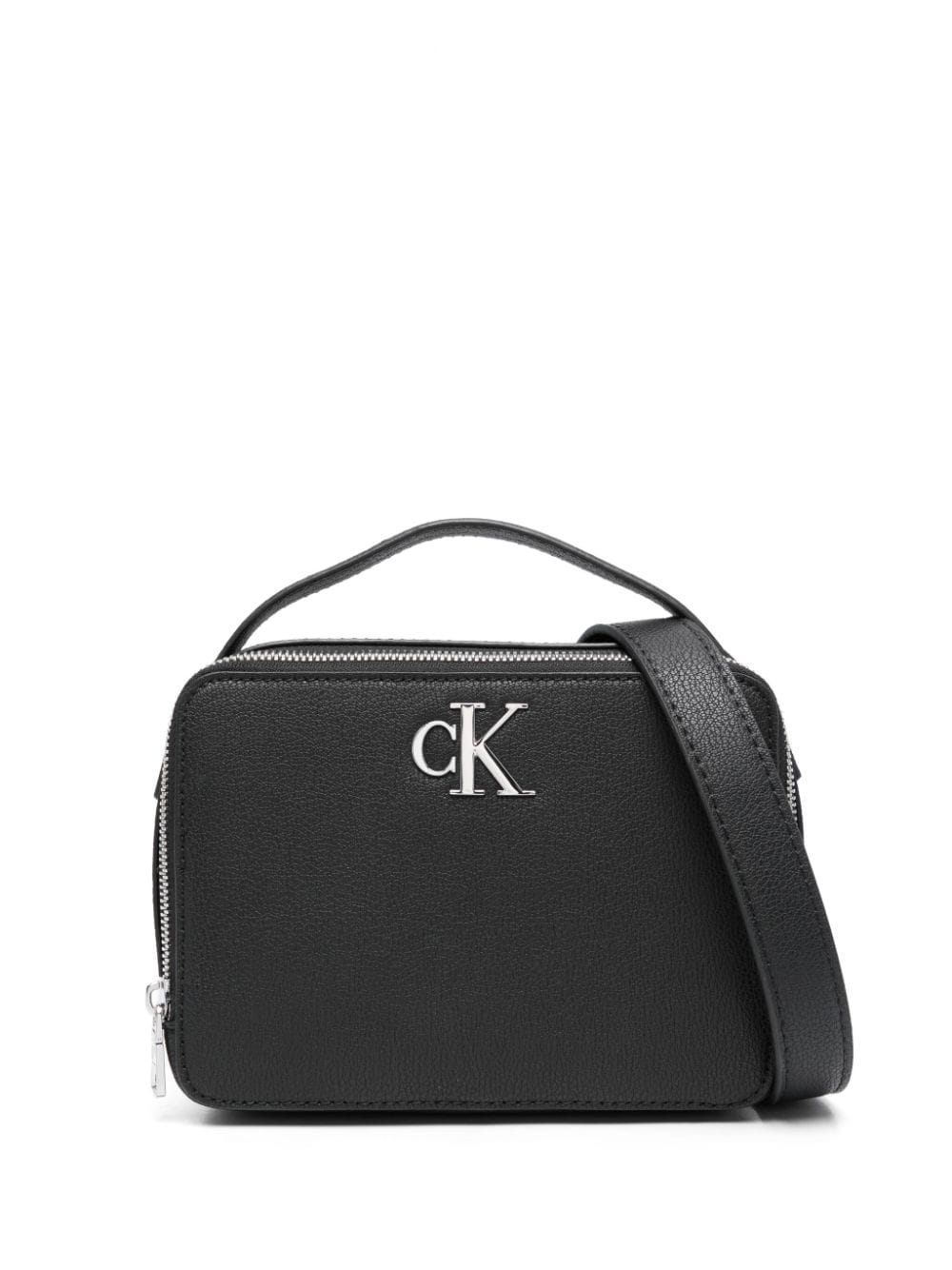 Calvin Klein Jeans monogram cross body bag in black