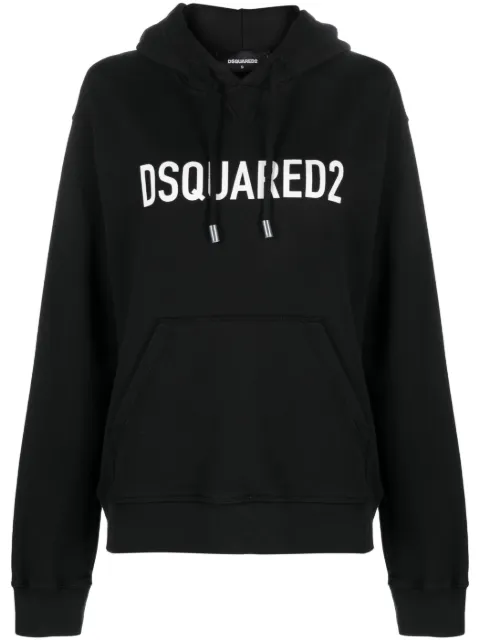 DSQUARED2 logo-print cotton hoodie