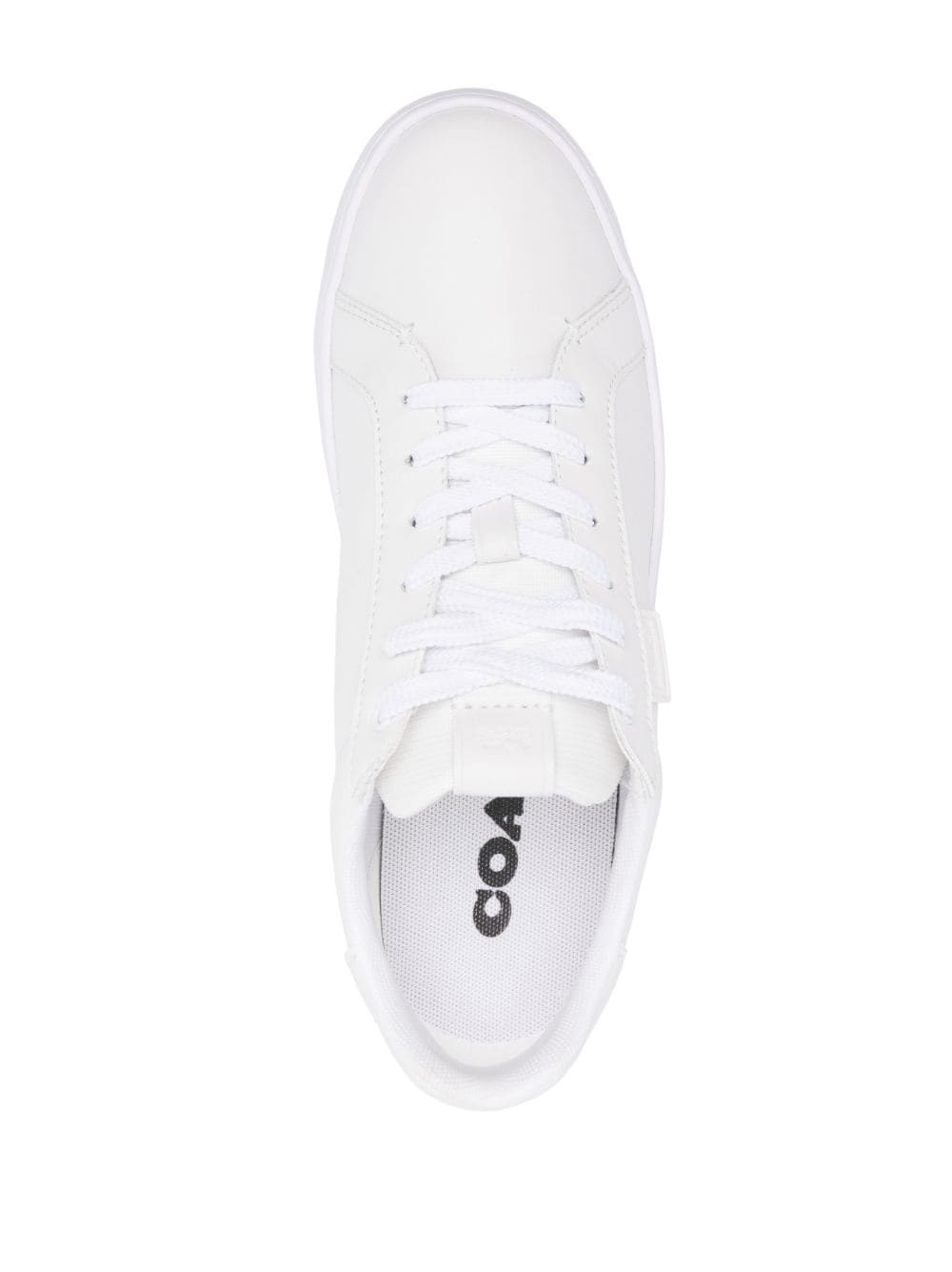 Shop Coach Embossed-logo Low-top Sneakers In White