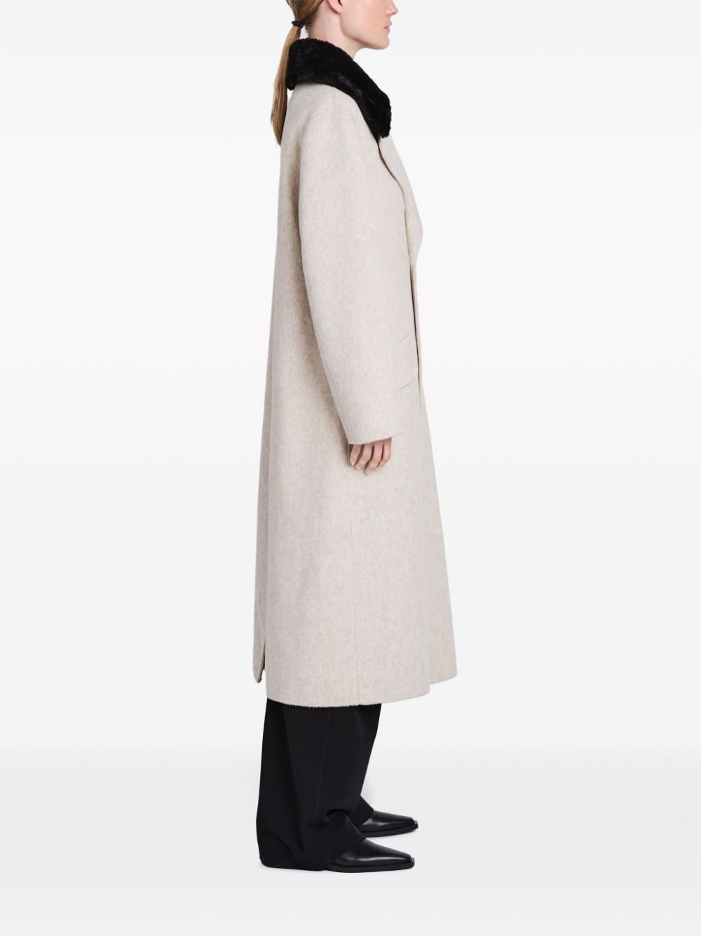 Shop Proenza Schouler White Label Emma Double-breasted Coat In Neutrals