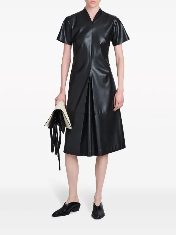 White discount pleather dress